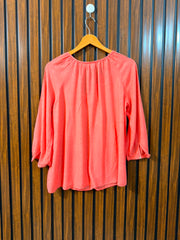 Chest 18  Length 24  Fabric Linen Women's Casual Full Sleeve Top