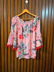 Chest 22  Length 26  Fabric Linen Branded Women's Top