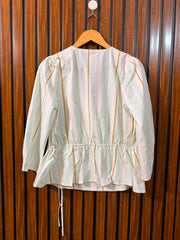 Length 19  Length 23  Fabric Cotton Silk Women's Casual Branded Top