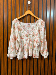 Chest Large  Length 21  Fabric Cotton Western Full Sleeve Women's Top