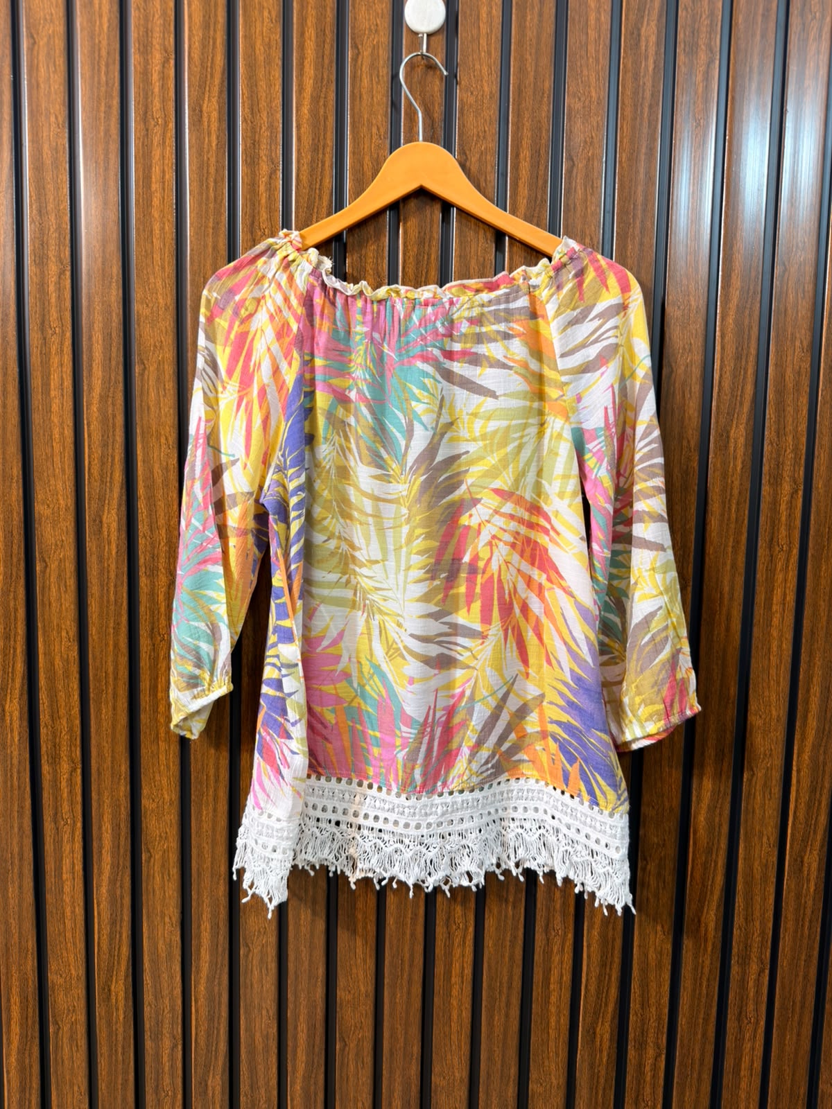 Chest 19  Length 24  Fabric Cotton Silk Women's Full Sleeve Outfit Top
