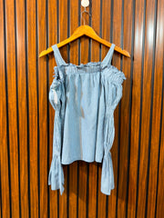 Chest 19  Length 21  Fabric Cotton Western Women's Top