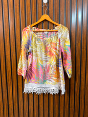 Chest 19  Length 24  Fabric Cotton Silk Women's Full Sleeve Outfit Top