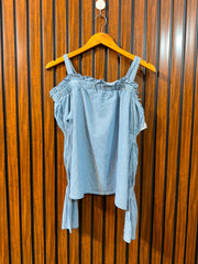 Chest 19  Length 21  Fabric Cotton Western Women's Top