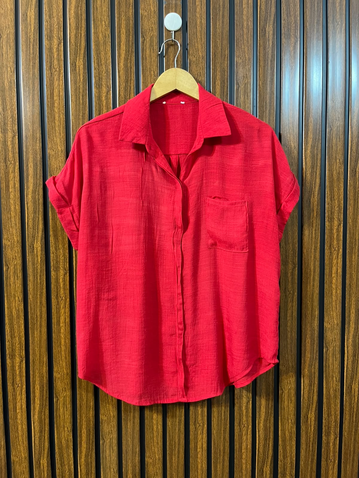 Chest 21  Lenght 26  Fabric cotton silk Casual Women's Half Sleeve Top
