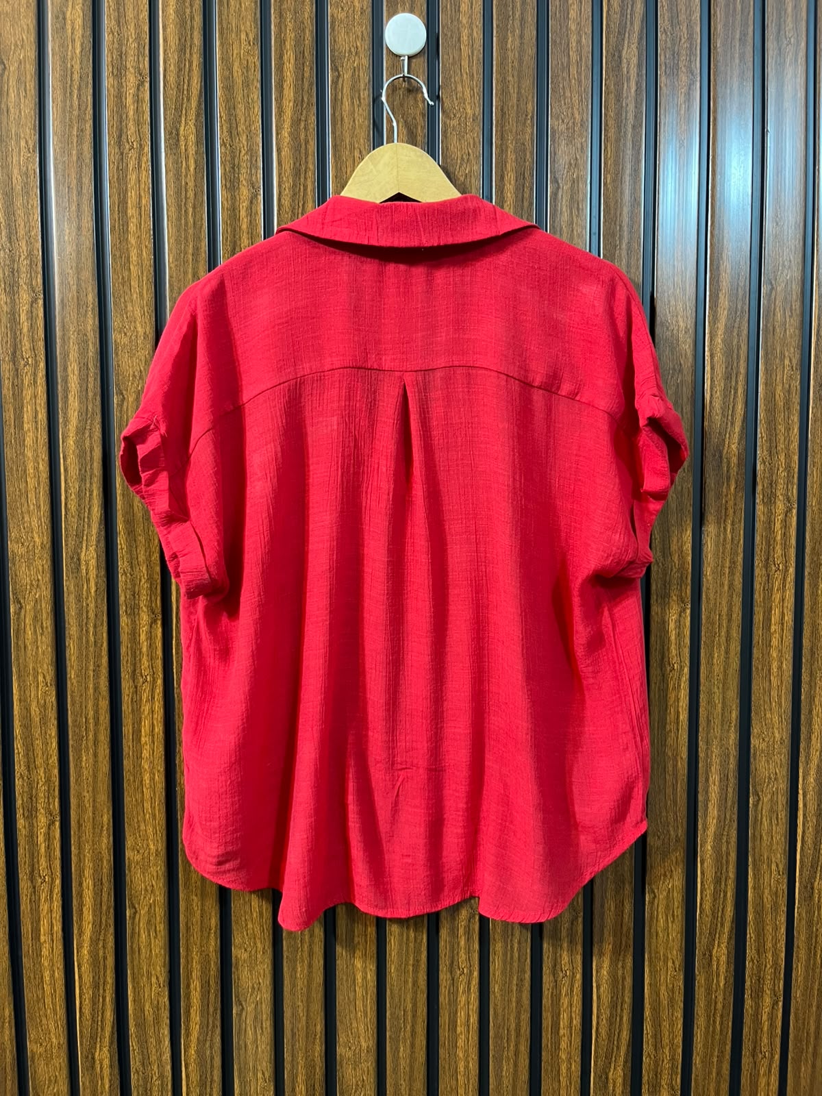 Chest 21  Lenght 26  Fabric cotton silk Casual Women's Half Sleeve Top