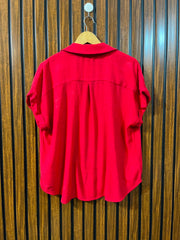 Chest 21  Lenght 26  Fabric cotton silk Casual Women's Half Sleeve Top