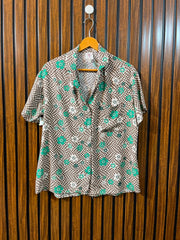Chest 20  Lenght 25 to 26  Fabric linen Women's Comfortable Half Sleeve Top