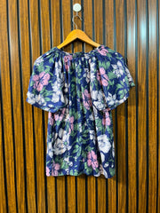 Chest 21  Lenght 24  Fabric linen Women's Simple Half Sleeve Top