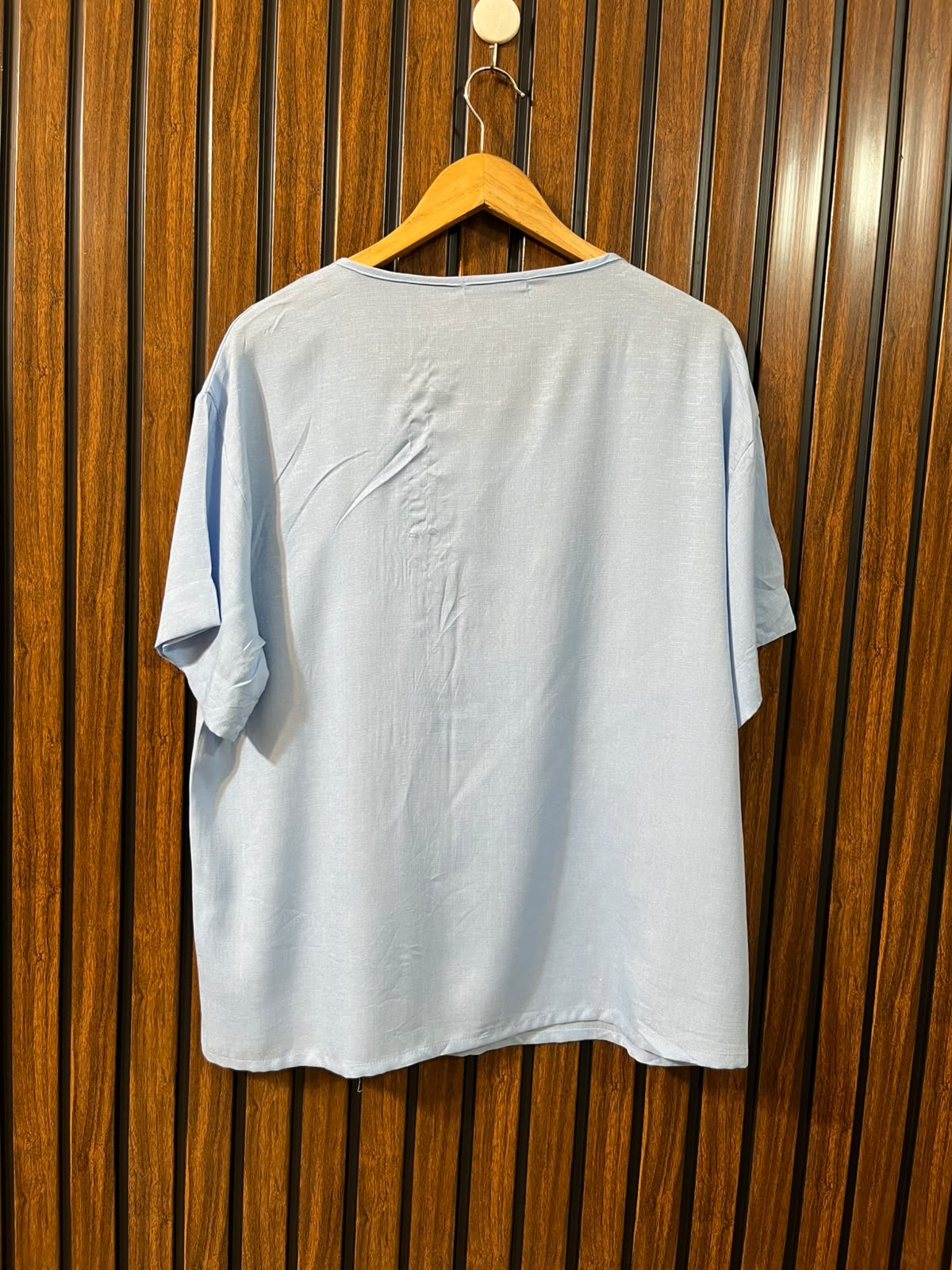 Chest 21  Lenght 26  Fabric rayon Women's Smart Half Sleeve Top