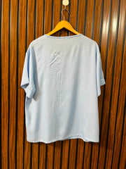 Chest 21  Lenght 26  Fabric rayon Women's Smart Half Sleeve Top