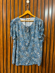 Chest 20  Lenght 27  Fabric rayon Branded Women's Half Sleeve Top