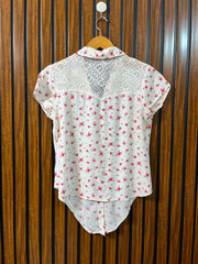 Chest 18  Lenght 21  Fabric linen Western Women's Half Sleeve Top