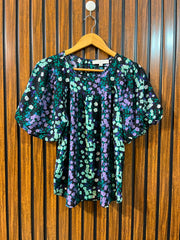 Chest 18  Lenght 23  Fabric cotton silk Women's Half Sleeve Top