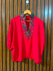 Chest small  baggy style  Lenght 22  Fabric cotton silk Branded Women's Elegant Top