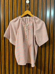 Chest 20  Lenght 22  Fabric linen Branded Women's Classic Top