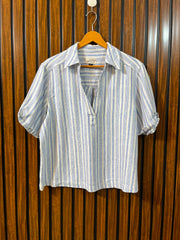 Chest 20  Lenght 23  Fabric linen Women's Everyday Half Sleeve Top