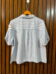 Chest 20  Lenght 23  Fabric linen Women's Everyday Half Sleeve Top