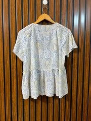 Chest 19  Lenght 22 to 23  Fabric linen Branded Women's Casual Top