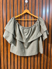 Chest 21  Lenght 21  Fabric cotton Western Women's Casual Top