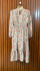 Chest 20  Length 42  Fabric Cotton Silk Western Womens Long Maxi Dress