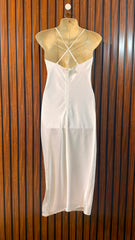 Chest 17  Length 44  Fabric Silk Womens Long Maxi Dress