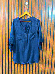Chest 18  Length 29 To 30  Fabric Linen Ladies Branded Full Sleeve Wear
