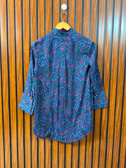 Chest 18  Length 27  Fabric Cotton Women’s Branded Sleeve Top