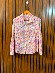 Chest 19  Length 23  Fabric Linen Western Women’s Sleeve Top