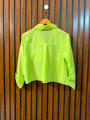 Chest 20  Length 18  Fabric Silk Branded Ladies Western Full Sleeve Top