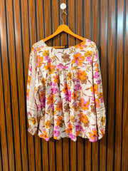Chest Medium Baggy Style  Length 25  Fabric Linen Western Ladies Branded Full Sleeve Top