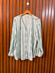 Chest 23 Baggy Style  Length 28  Fabric Linen Ladies Branded Western Full Sleeve Top
