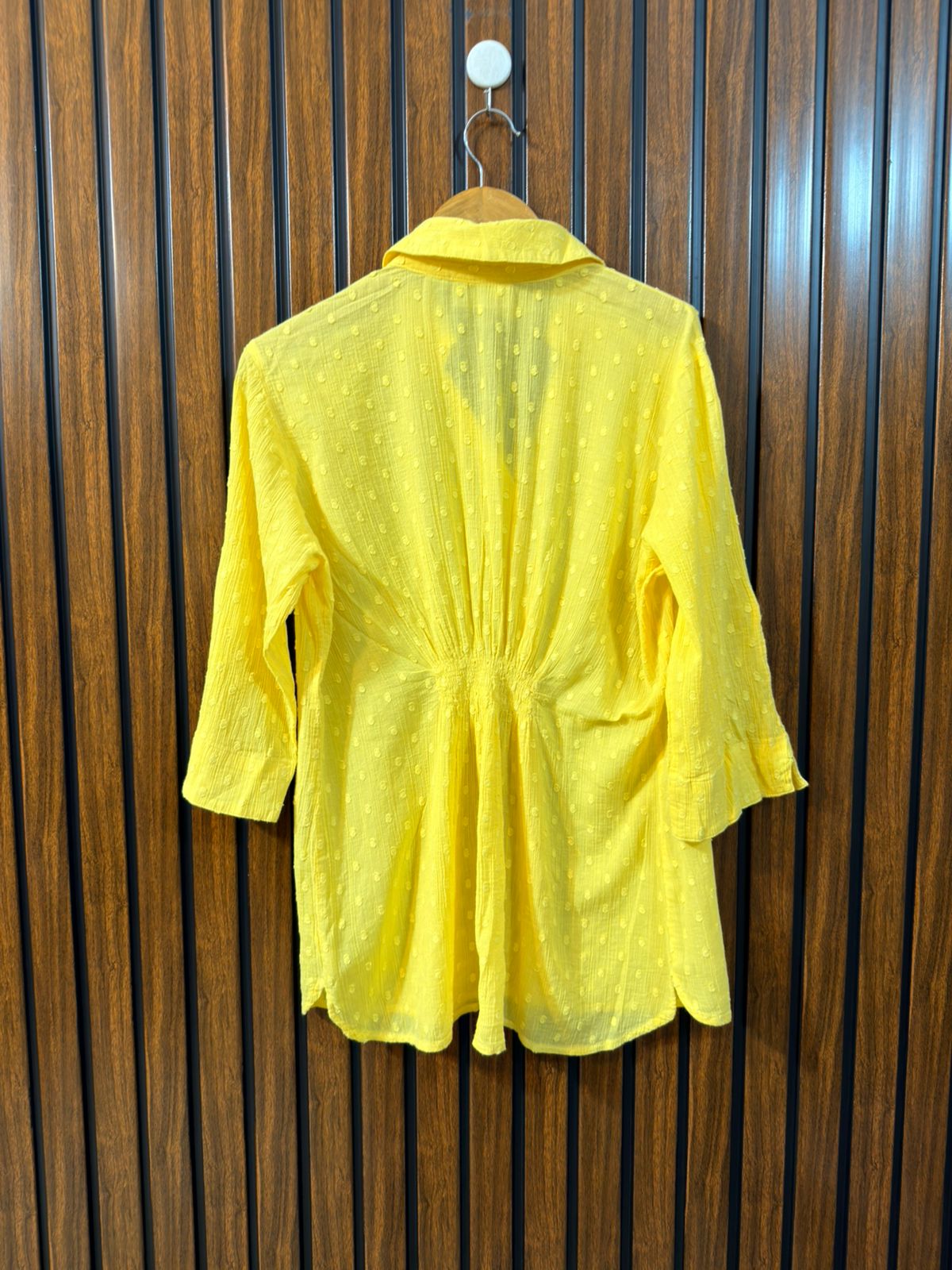 Chest 19  Length 25  Fabric Cotton Western Ladies Branded Sleeve Top