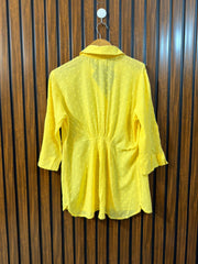 Chest 19  Length 25  Fabric Cotton Western Ladies Branded Sleeve Top