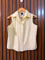 Chest 18  Length 20  Front Cotton Silk Womens Sleeveless Summer Wear Top