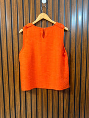 Chest 20  Length 23  Fabric Cotton Silk Western Ladies Sleeveless Top