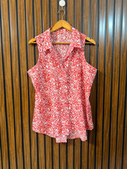 Chest 22  Length 27 to 29  Fabric Linen Western Branded Womens Top