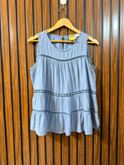 Chest 20  Length 23  Front Cotton Western Ladies Sleeveless Top