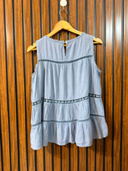 Chest 20  Length 23  Front Cotton Western Ladies Sleeveless Top
