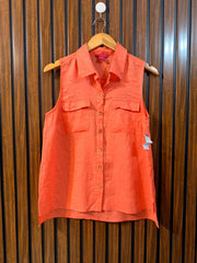 Chest 19  Length 23 to 24 Fabric Cotton Silk Western Branded Womens Sleeveless Top