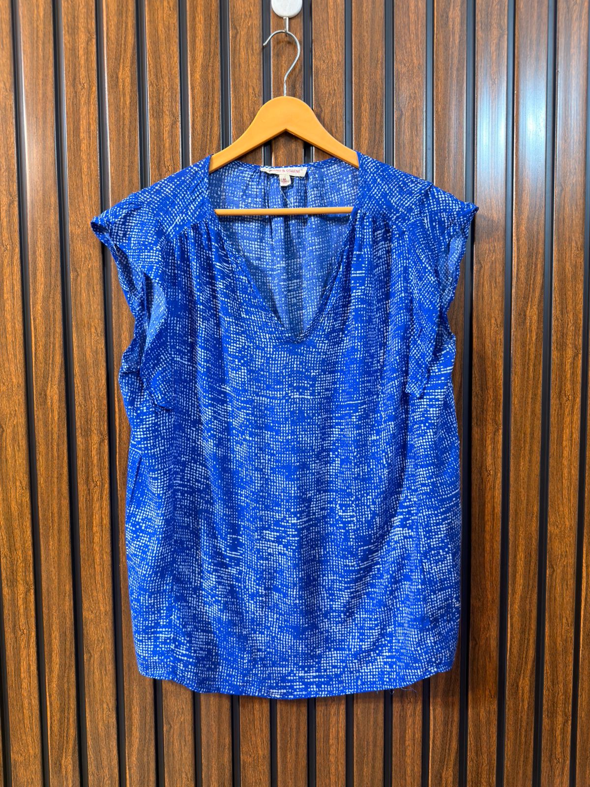 Chest 21  Length 26  Fabric Linen Western Branded Womens Summer Top
