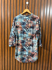 Chest 22  Length 31 To 34  Fabric Chiffon Western Branded Women’s Full Sleeve Top Latest Arrival