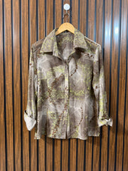 Chest 20  Length 25  Fabric Chiffon Western Branded Women’s Full Sleeve Top Clothing Collection