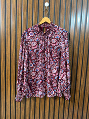 Chest 25  Length 28  Fabric Silk Western Branded Women’s Full Sleeve Top for Casual Wear