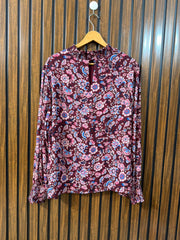 Chest 25  Length 28  Fabric Silk Western Branded Women’s Full Sleeve Top for Casual Wear