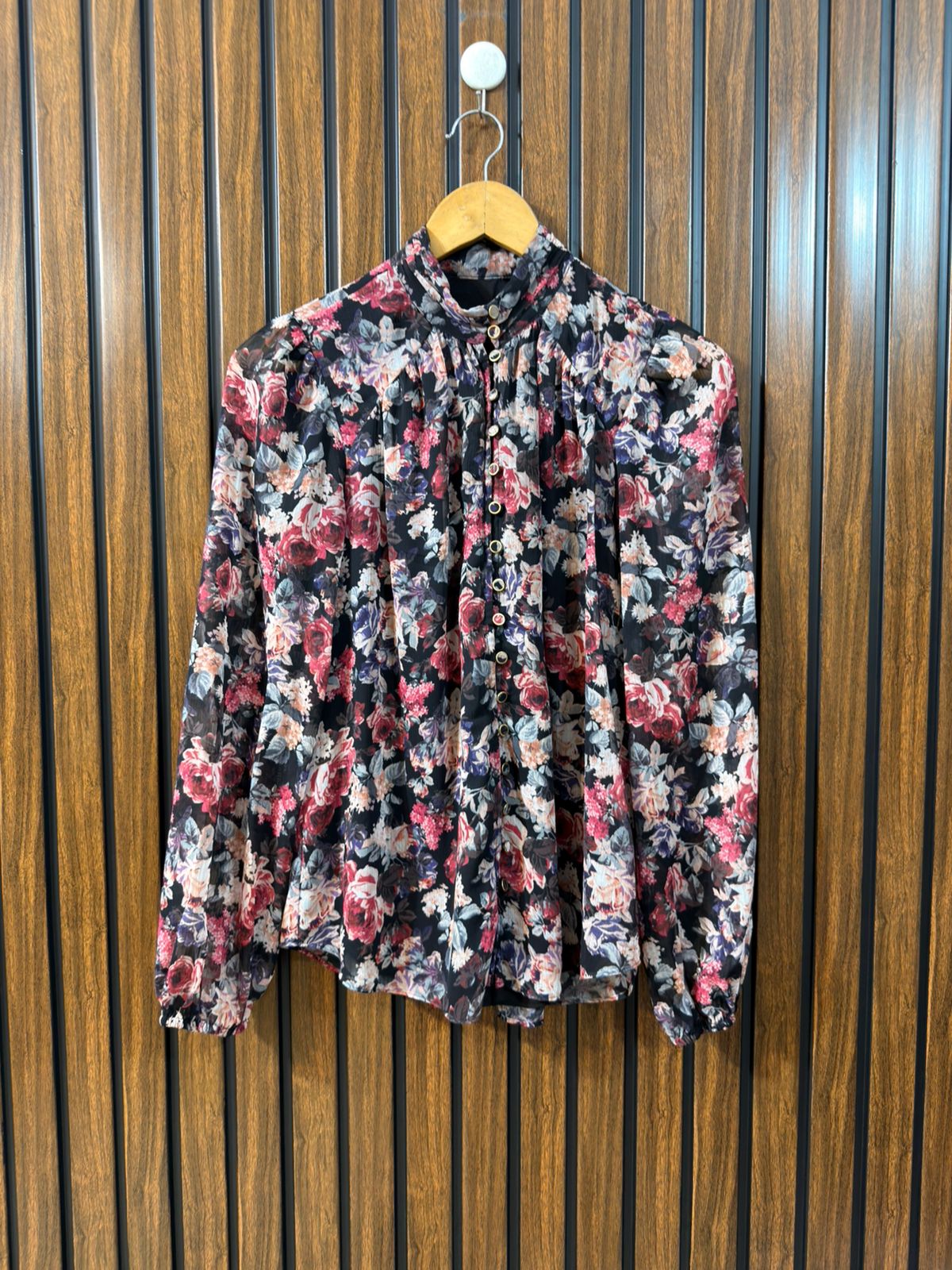 Chest 17  Length 25  Fabric Chiffon Western Branded Women’s Full Sleeve Top Women’s Clothing