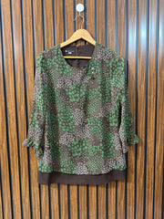 Chest 19  Length 27  Fabric Chiffon Western Branded Women’s Full Sleeve Top Premium Collection