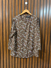 Chest 21  Length 27 To 29  Fabric Chiffon Western Branded Women’s Full Sleeve Top Online Store