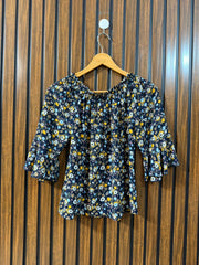 Chest 18  Length 20  Fabric Chiffon Western Branded Women’s Full Sleeve Top Shopping Collection