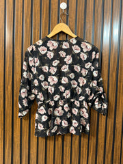 Chest 17  Length 21  Fabric Chiffon Western Branded Women’s Full Sleeve Top for Daily Wear